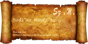 Szász Mihály névjegykártya