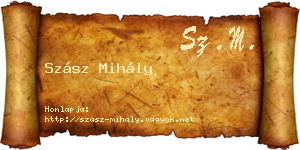 Szász Mihály névjegykártya